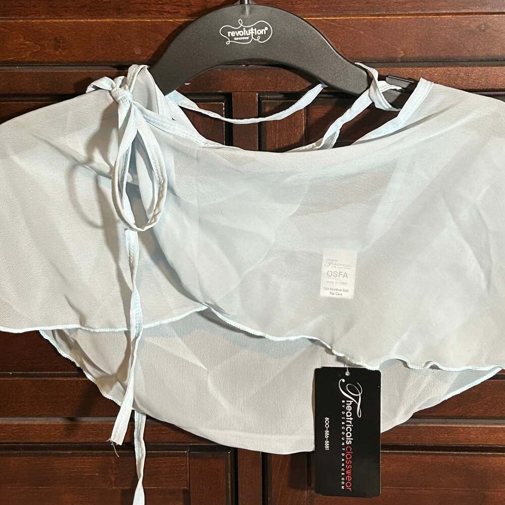 Theatricals Light Blue Chiffon Sheer Ballet Wrap Skirt OSFA
